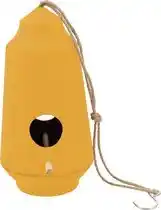 Bol.com Point-virgule - vogelhuisje - nestkastje tuinvogels - okergeel - ø15cm h28cm aanbieding