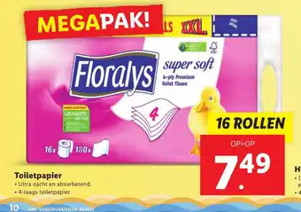 Lidl Toiletpapier 16 ROLLEN aanbieding