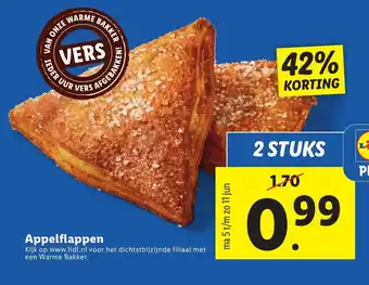 Lidl Appelflappen 2 stuks aanbieding