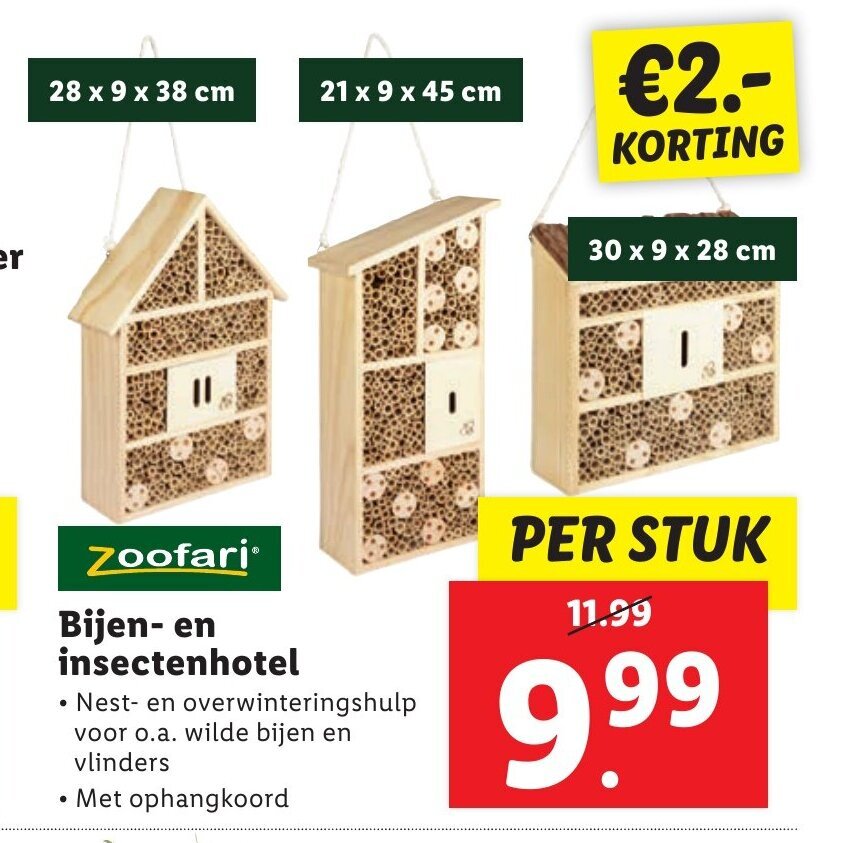 Lidl Zoofari Bijen- en insectenhotel aanbieding