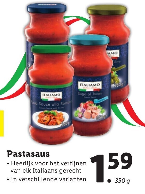 Pastasaus 350 g aanbieding bij Lidl