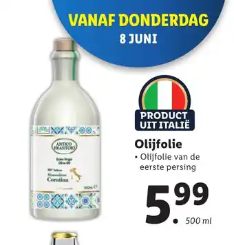 Lidl ANTICO FRANTOIO Olijfolie 500 ml aanbieding