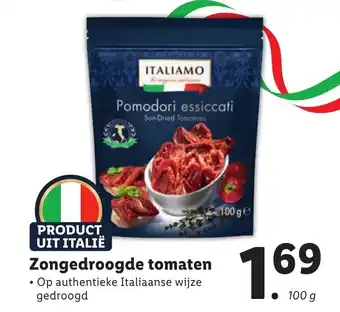 Lidl ITALIAMO Zongedroogde tomaten 100 g aanbieding