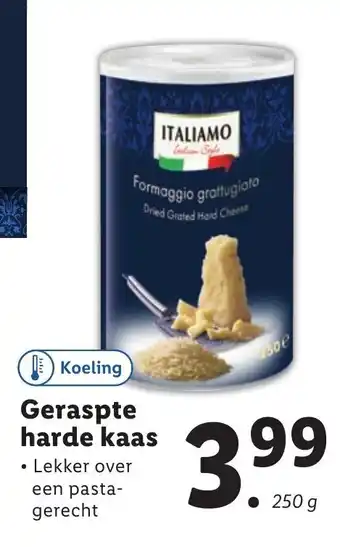 Lidl ITALIAMO Geraspte harde kaas 250 g aanbieding