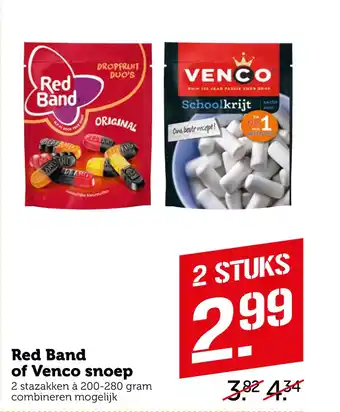 Coop Red Band of Venco snoep aanbieding