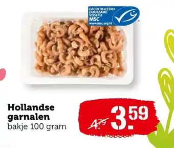 Coop Hollandse garnalen bakje 100 gram aanbieding