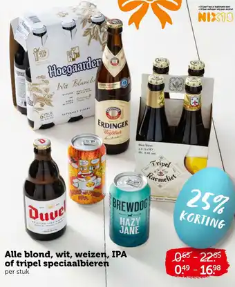 Coop Alle blond, wit, weizen, IPA of tripel speciaalbieren aanbieding