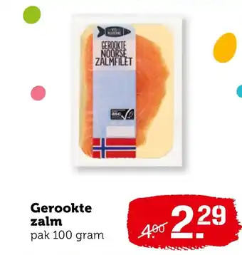 Coop Gerookte zalm 100 gram aanbieding
