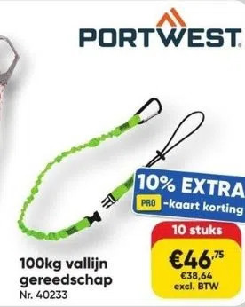 Toolstation 100kg vallijn gereedschap aanbieding