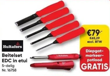 Toolstation Beitelset edc in etui aanbieding