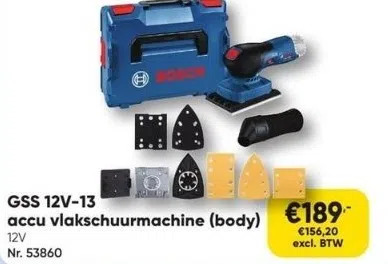 Toolstation Accu vlakschuurmachine (body) aanbieding