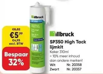 Toolstation Sp350 high tack lijmkit koker 310ml aanbieding