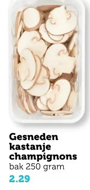 Coop Gesneden kastanje champignons 250 gram aanbieding