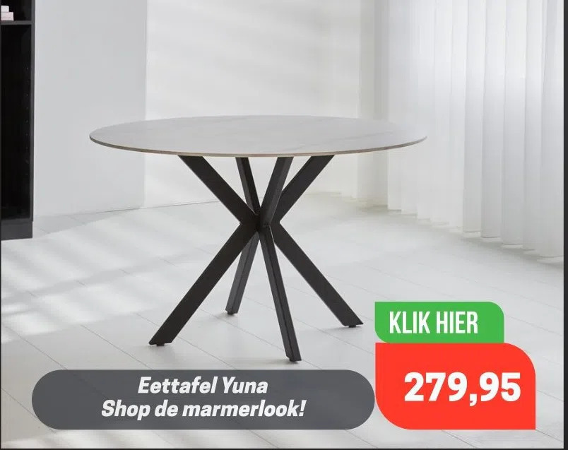 Dimehouse Eettafel yuna aanbieding