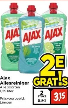 Vomar Allesreiniger ajax aanbieding