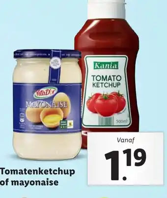 Lidl Tomatenketchup of mayonaise aanbieding