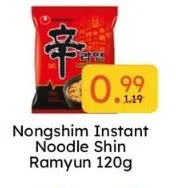 Ochama Nongshim instant noodle shin ramyun 120g aanbieding