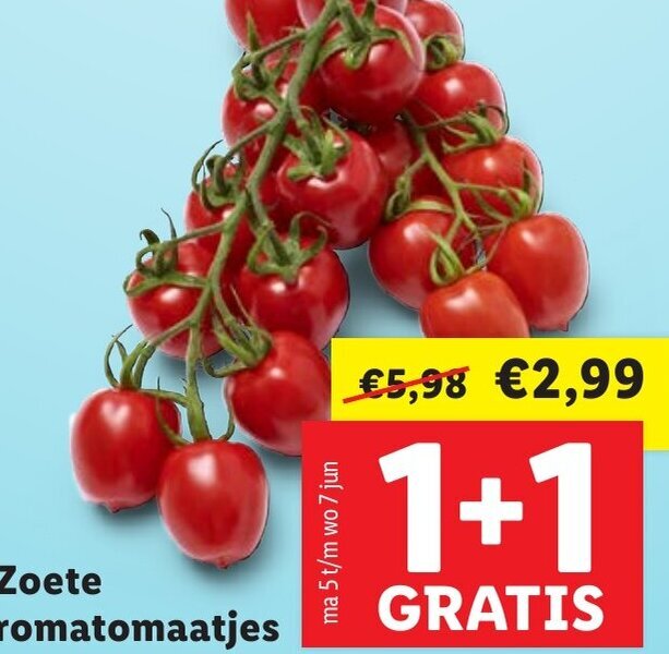 Lidl romatomaatjes aanbieding