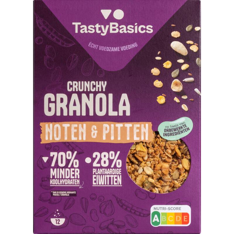 Tastybasics muesli noten en pitten aanbieding bij Albert Heijn