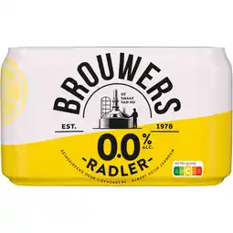Albert Heijn Brouwers radler 0.0% 6-pack aanbieding