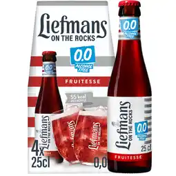 Albert Heijn Liefmans fruitesse on the rocks 4-pack aanbieding