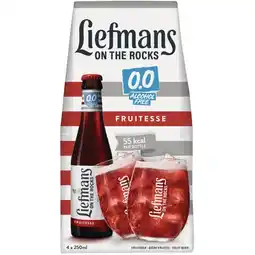 Albert Heijn Liefmans fruitesse on the rocks 4-pack aanbieding