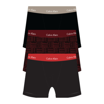 V&D Calvin klein 3-pack boxershorts trunk black/ marker logo_black/ blk aanbieding