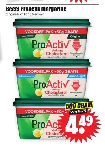 Dirk Becel ProActiv margarine 500 gram aanbieding