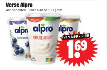 Dirk Verse Alpro Alle varianten. Beker 400 of 500 gram. aanbieding