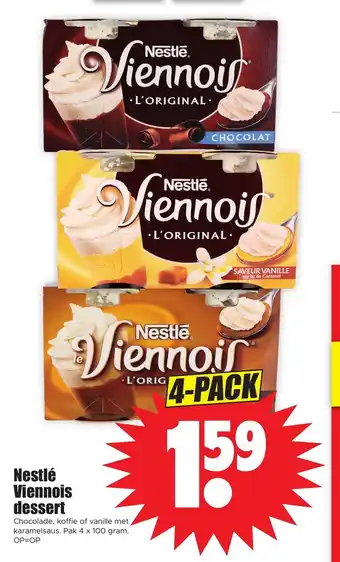 Dirk Nestlé Viennois dessert 4-pack aanbieding