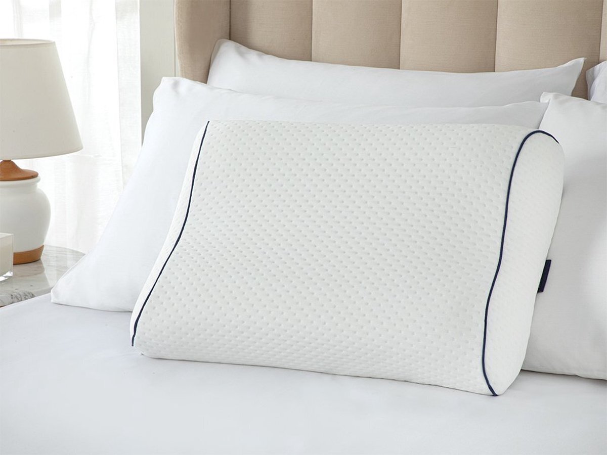 Bol.com Livetti orthopedisch visco kussen pillow hoofdkussen 55x40x13 cm wit aanbieding