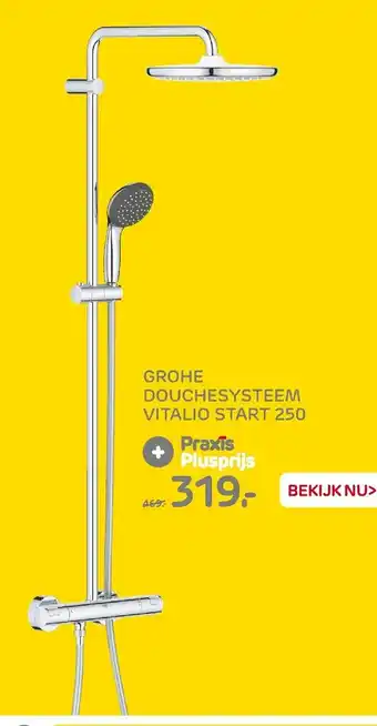 Praxis Grohe douchesysteem vitalio start 250 aanbieding