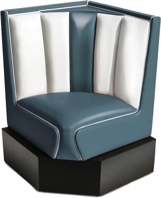 Bol.com Bel air dinerbank hoek hw-60/60 blauw aanbieding