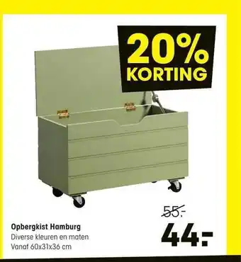 Kwantum Opbergkist Hamburg 60x31x36 cm aanbieding