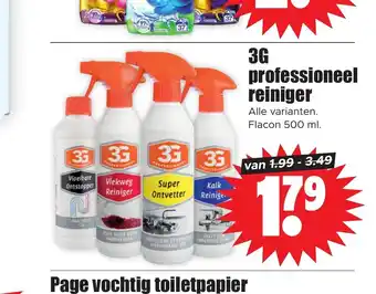 Dirk 3G professioneel reiniger Alle varianten. Flacon 500 ml. aanbieding