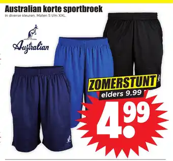 Dirk Australian korte sportbroek In diverse kleuren. Maten S t/m XXL. aanbieding