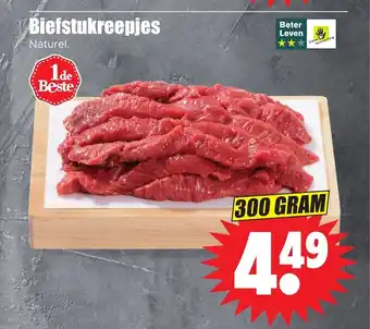 Dirk Biefstukreepjes 300 gram aanbieding