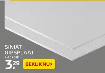 Praxis Siniat Gipsplaat aanbieding