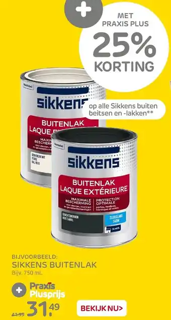 Praxis Sikkens Buitenlak 750 ml aanbieding