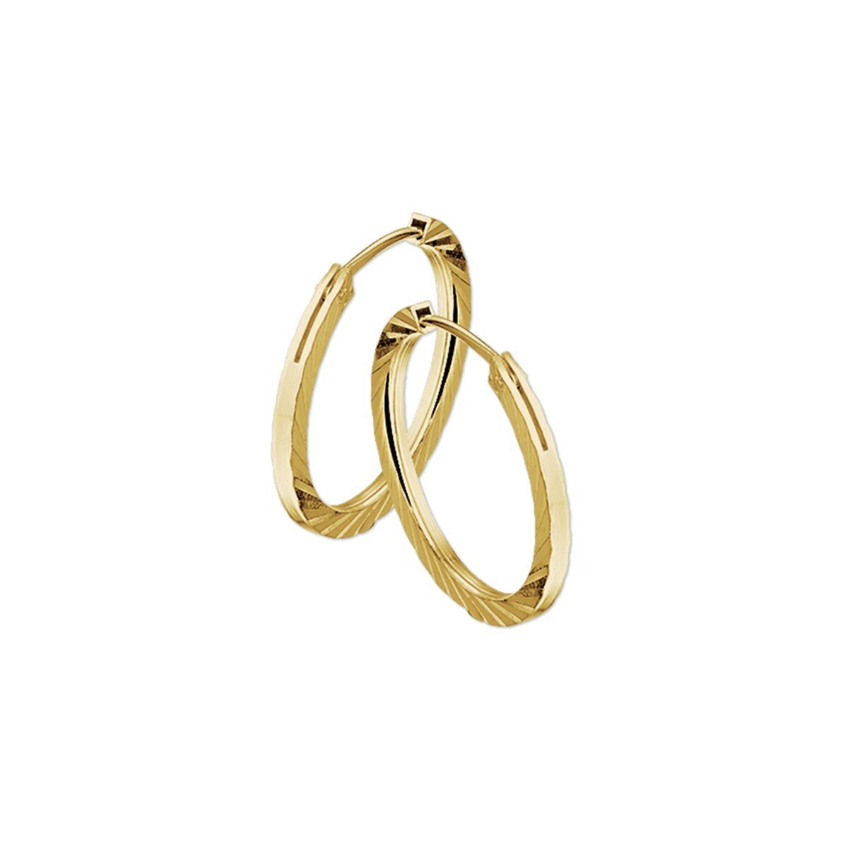 Bol.com The jewelry collection oorringen vierkante buis - geelgoud (14 krt.) aanbieding