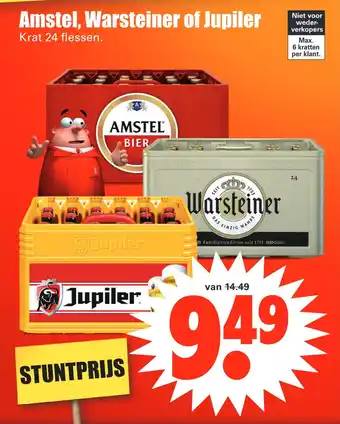 Dirk Amstel, Warsteiner of Jupiler aanbieding