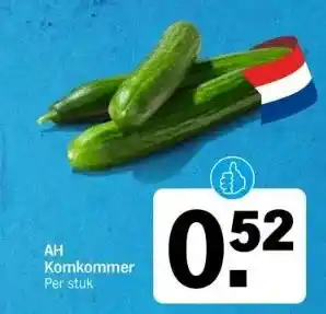 Albert Heijn Ah komkommer aanbieding