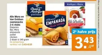 Albert Heijn Alle mora en van dobben ovensnacks 2-6 stuks aanbieding