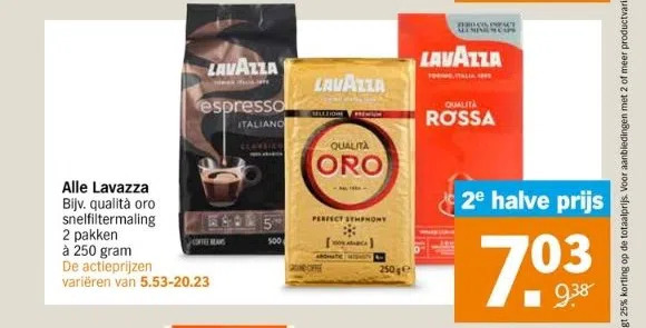 Albert Heijn Alle lavazza aanbieding