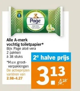 Albert Heijn Alle a-merk vochtig toiletpapier* aanbieding