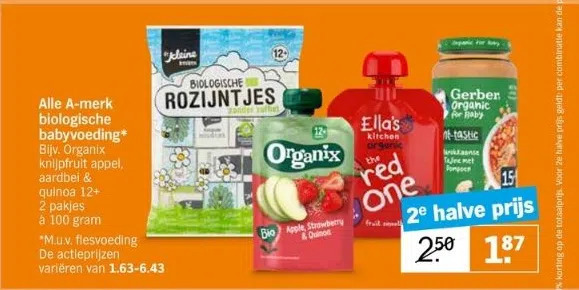 Albert Heijn Alle a-merk biologische babyvoeding* aanbieding