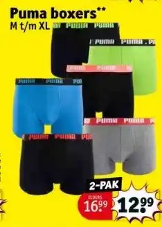 Kruidvat Puma boxers** m t/m xl aanbieding