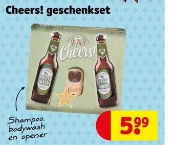 Kruidvat Cheers! geschenkset aanbieding