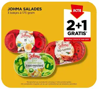 Jumbo JOHMA SALADES 3 bakjes à 175 gram aanbieding