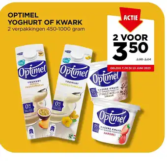 Jumbo OPTIMEL YOGHURT OF KWARK 2 verpakkingen 450-1000 gram aanbieding